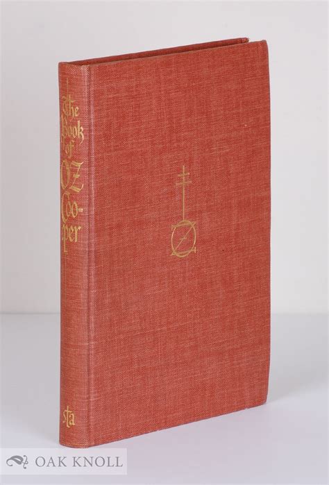 book  oz cooper  appreciation  oswald bruce cooper