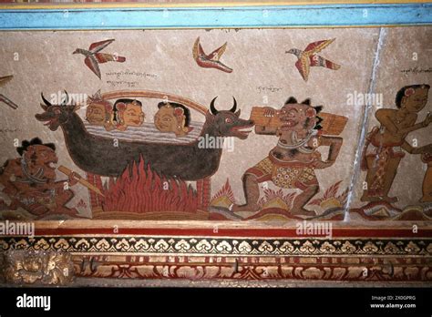 painting   hell scene   wall  bali automated translation