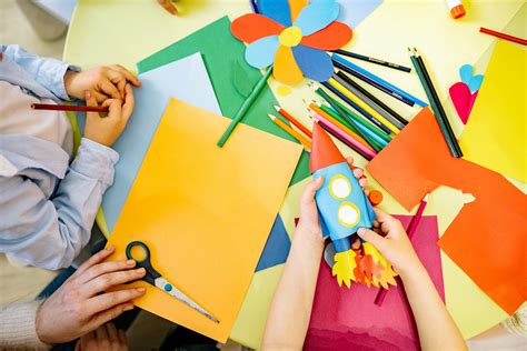 Children Doing Arts and Crafts At SchoolFree Stock Photo