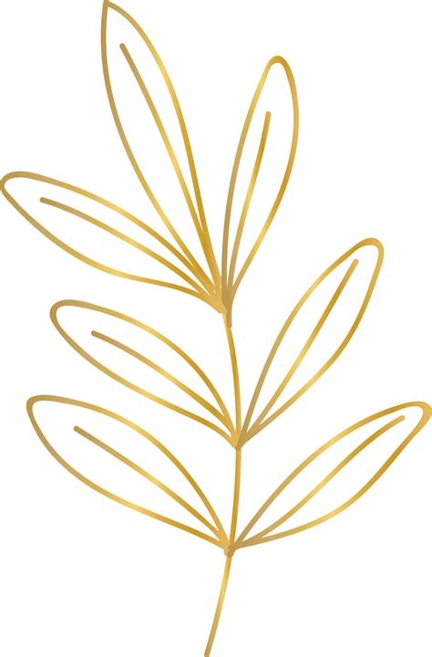 Golden Flower Leaf 11674990 PNG