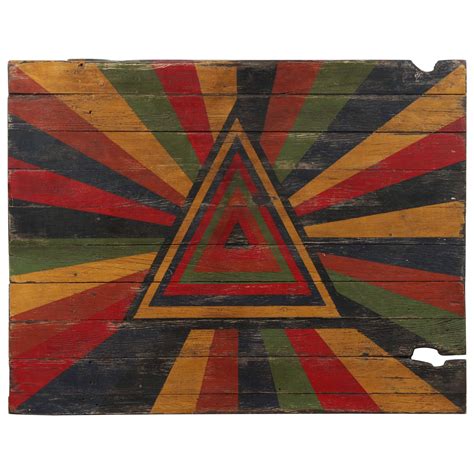 Anonymous Abstract X Geometric Painted Board For Sale at 1stDibs