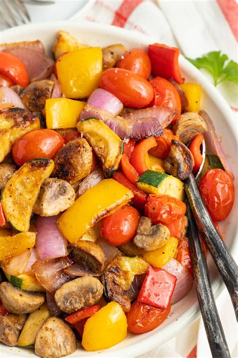 grilled vegetable medley sprinkled  balance