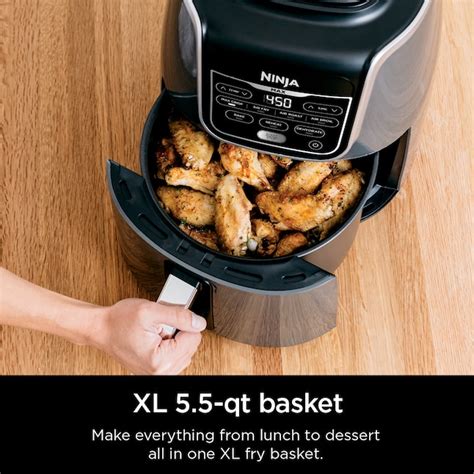 Ninja Max XL 5.5-Quart Black Digital Air Fryer AF161 at Lowes.com