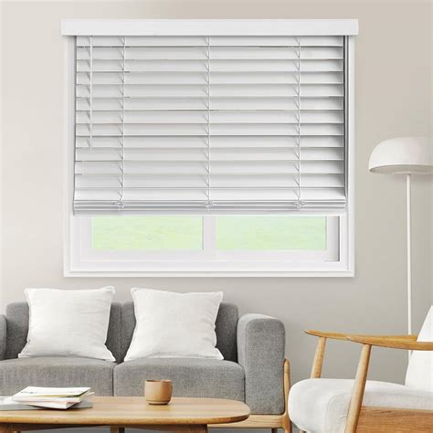 Amazon.com: CHICOLOGY Faux Wood Blinds – 53.5x60 Cordless PVC Window