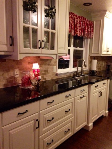 Off White Kitchen Cabinets With Dark Countertops - Anipinan Kitchen