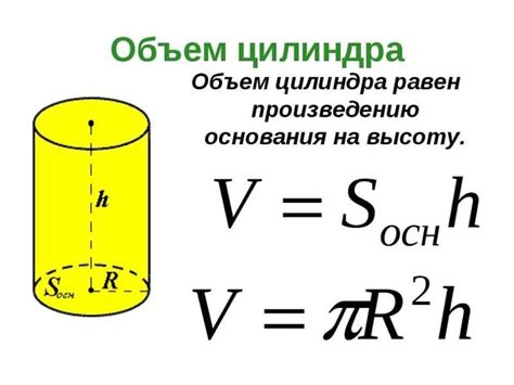 Как найти объем цилиндра?