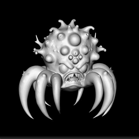 STL file Monster with Multiple Eyes and Tentacles - 3D Print Tentacle