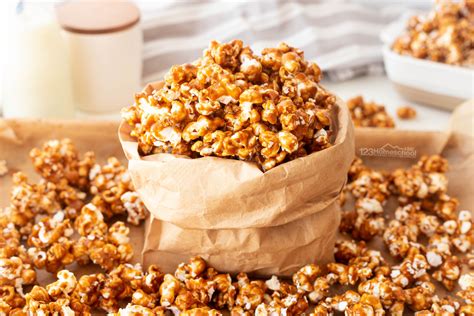 EASY, Homemade Oven Baked Carmel Popcorn Recipe