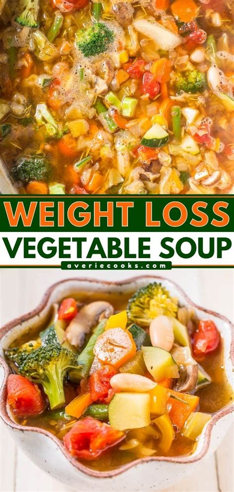Weight Loss Vegetable Soup Recipe (Low-Calorie!) - Averie Cooks