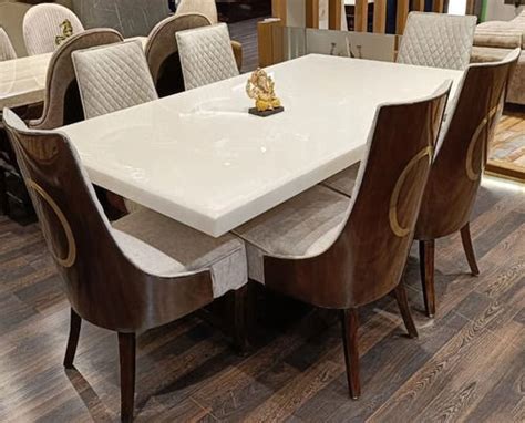 polished wood dining table set  home   price   delhi