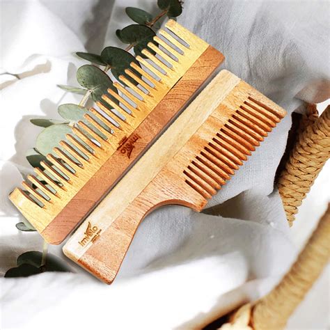 buy imvelo neem wooden combs  fine  wide tooth pack   combs