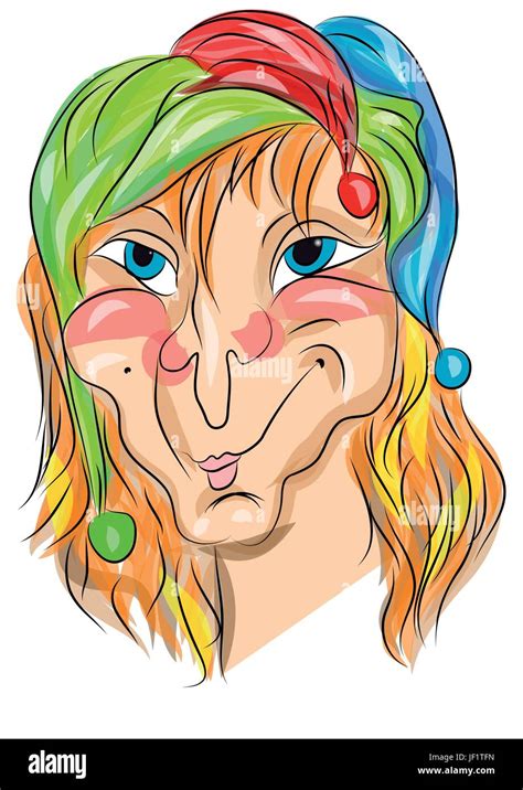 entertainment, isolated, hat, clown, harlequin, illustration, carnival ...