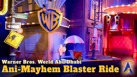 Ani-Mayhem Blaster Ride POV & Queue in Warner Bros. World Abu Dhabi