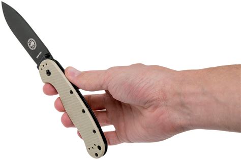 ESEE Avispa pocket knife, black D2 blade, Desert Tan handle BRK1302DTB ...