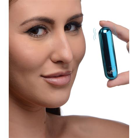 10X Rechargeable Vibrating Metallic Bullet - Blue#N# – XR Brands