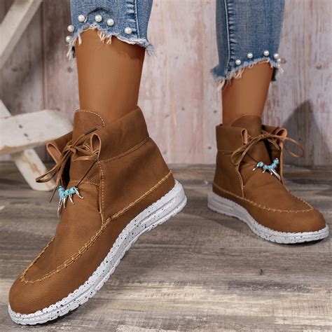 women flat ankle boots  luulla