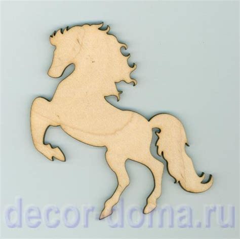 Фигурка из тонкой фанеры Конь-огонь