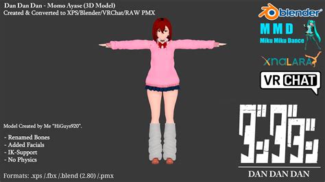 Dandadan - Momo Ayase (3D Model) (XPS/FBX/MMD) by HiGuys920 on DeviantArt
