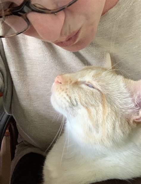 This sweetest boy’s eyes roll back in his head when he’s very happy