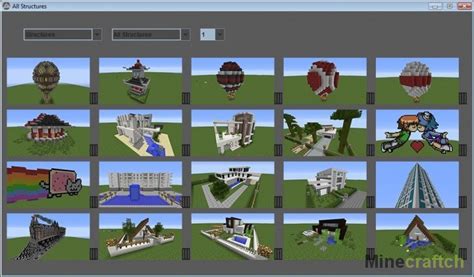Мод на постройки Instant Structures для Майнкрафт 1.8/1.7.10