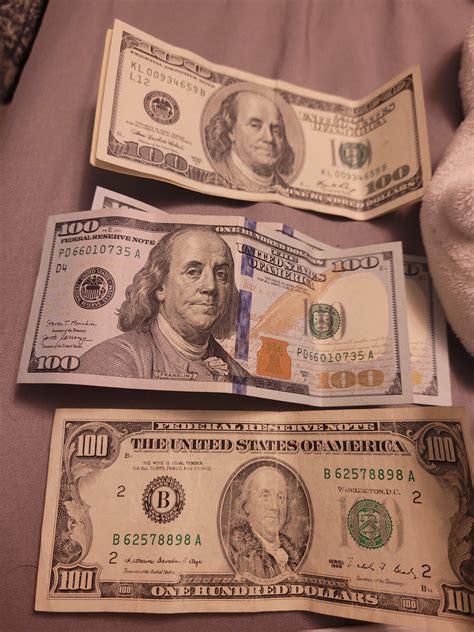 I got 3 different 100 dollar bills from 3 different people for ...