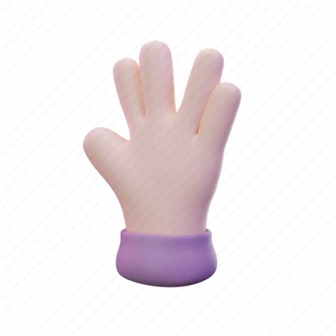 Vulcan, hand, gesture 3D illustration - Download on Iconfinder