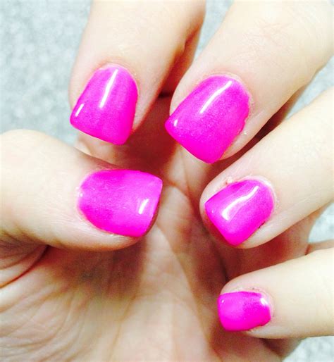 Bright pink, sparkly! | Pink sparkly nails, Bright pink nails, Bright ...