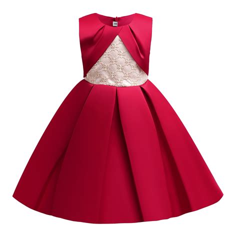 Girl Sleeveless Princess Dress Wedding Birthday Party Formal Prom 3-9T