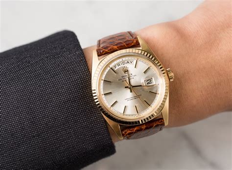 rolex datejust brown leather strap