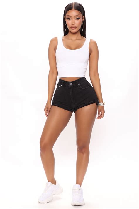 Truth Or Dare Denim Shorts - Black – InsStreet