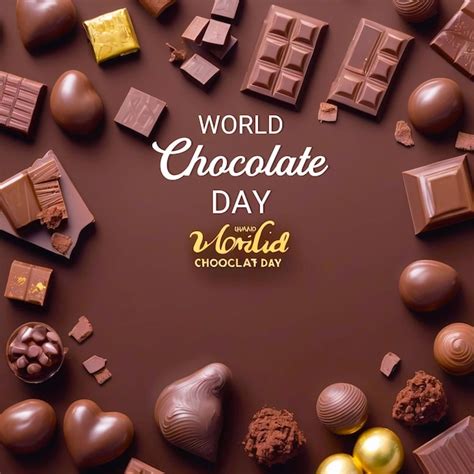 poster   world chocolate day   world premium ai generated psd