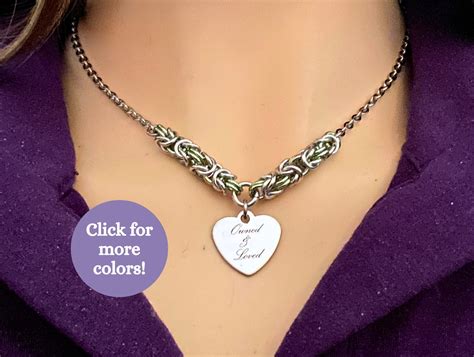BDSM Discrete Submissive Day Collar, Owned & Loved | Subtle BDSM Sub