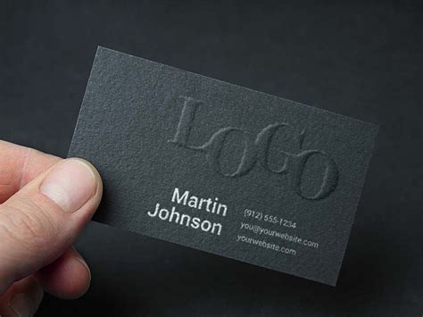 Embossed Business Card Mockup - Mockup Love