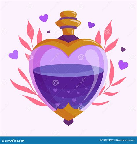 Hand Drawn Flat Design Love Potion Illustration Vector Illustration
