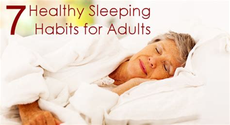 Top 7 Healthy Sleeping Habits for Adults - Dot Com Women