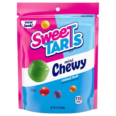 SweeTARTS Mini Chewy Mixed Fruit Candy, Cherry Sweet, 12 Oz Resealable