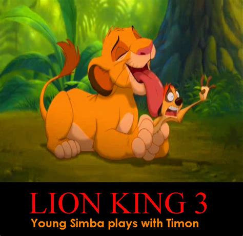 Young Simba plays with Timon by DirtyDirtySam on DeviantArt