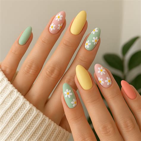 Spring Nail Art Ideas 🌼 | Pastel Daisy Nails You’ll Want This Season