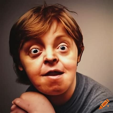 Paul mccartney portrait with unique expression on Craiyon