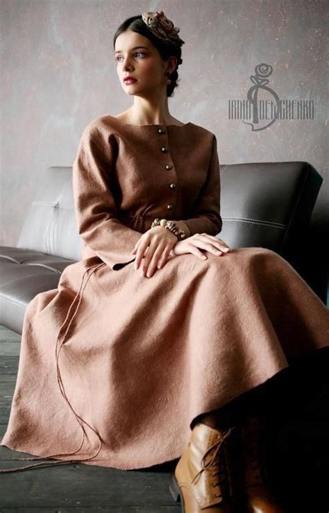 Валяное платье «Vintage» – заказать на Ярмарке Мастеров – 4RUWNRU ...