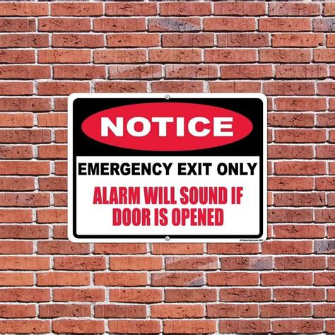 Emergency Exit Only Horizontal Sign/Sticker | VictoryStore ...