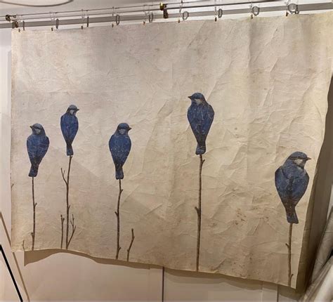 Decorative Limited Edition French Wallpaper Panels of Birds For Sale at ...