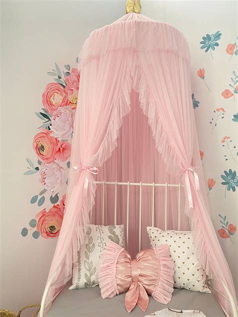 Pink Princess Canopy Bed Canopyhanging Playcrib - Etsy