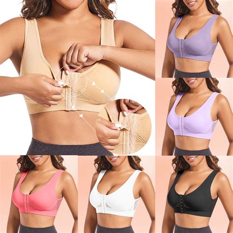 CFLVAEK Front Closure Sports Bras for Women Plus Size High Impact