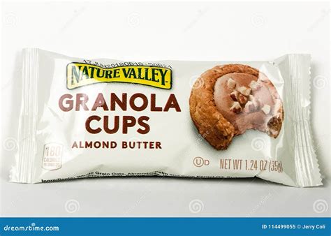 Package of Nature Valley Granola Cups on White Backdrop Editorial Image - Image of granola ...