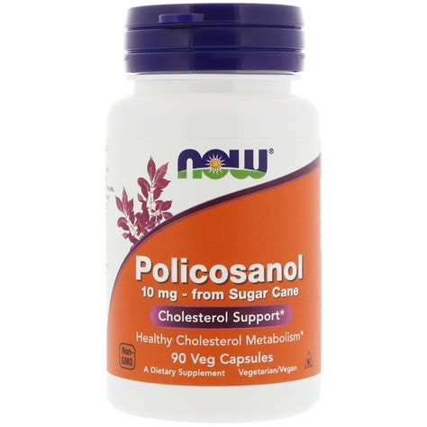 Now Foods, Policosanol, 10 mg, 90 Veg Capsules | By iHerb