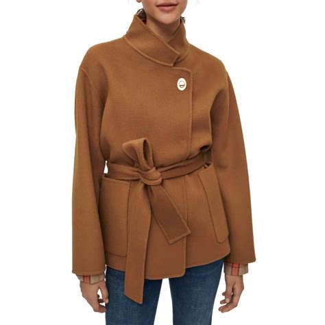 Maje Vottam Smooth Double-Faced Belted Wool-Blend Jacket – evaChic