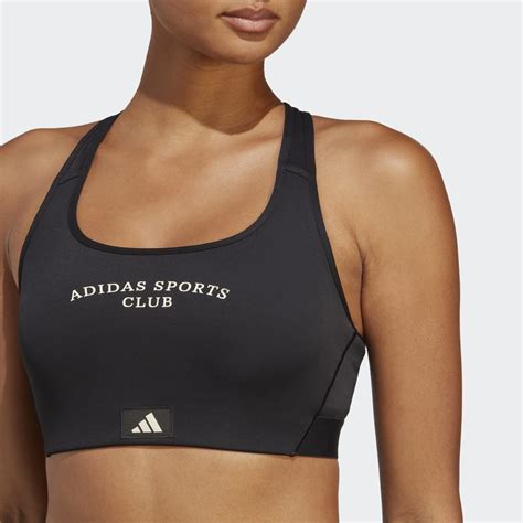 adidas Sports Club Medium-Support Bra - Black | adidas LK