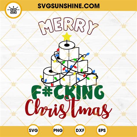 merry fucking christmas svg toilet paper christmas tree svg christmas