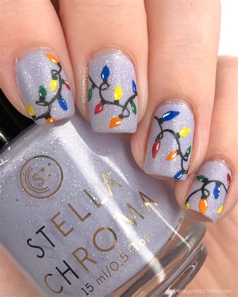 nail art christmas lights 4